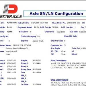 12K High Profile 865 Electric W/O SPGS;(FOR16&16.5WHLS) PER TAG #124554896
